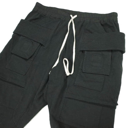 リックオウエンスダークシャドウ CREATCH CARGO CROPPED DRAWSTRING PANTS オーガニックコットン パンツ