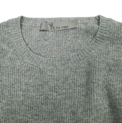 ヨウジヤマモト BLOCKING KNIT WITH ROUND NECK ウールセーター