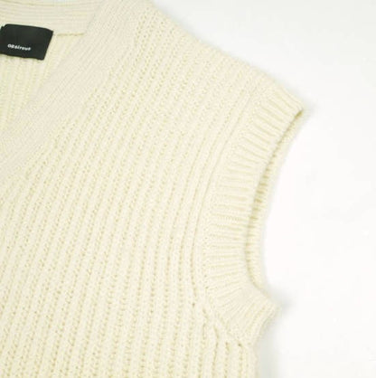 ゼロエイトサーカス WOOL BROKEN KNIT CARDIGAN VEST ウールベスト