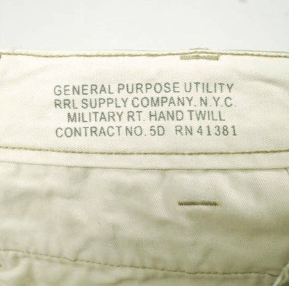 ラルフローレンRRL OFFICERS CHINO SHORTS コットンショーツ