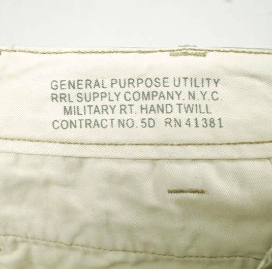 ラルフローレンRRL OFFICERS CHINO SHORTS コットンショーツ