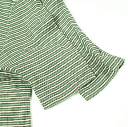 エイチビューティーアンドユース COTTON MULTI BORDER SHORT SLEEVE TOP コットントップス