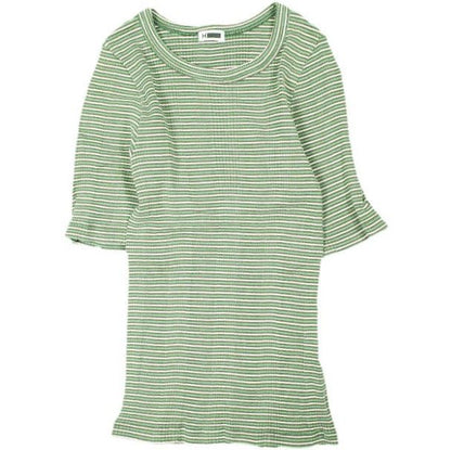 エイチビューティーアンドユース COTTON MULTI BORDER SHORT SLEEVE TOP コットントップス
