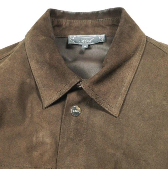 キスニューヨークシティ Suede Apollo Shirt ラムスエードシャツジャケット