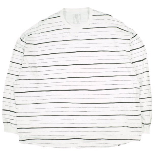 ストライプフォークリエイティブ SUPER BIG MIX SIDE STRIPES LS TEE コットン長袖トップス