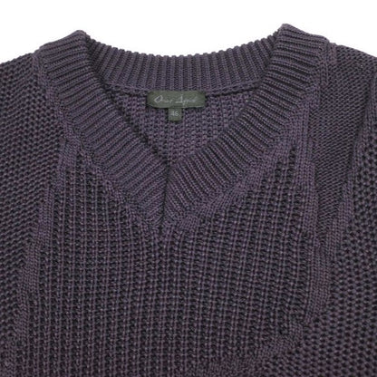オマールアフリディ PANELLED VEST コットンニットベスト