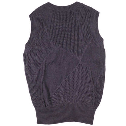 オマールアフリディ PANELLED VEST コットンニットベスト