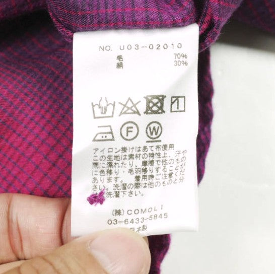 コモリ ウールシルクワークシャツ