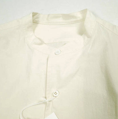 アン STAND-COLLAR SHIRT コットンシャツ