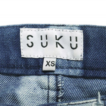 スクホーム ワイドレッグデニムパンツ