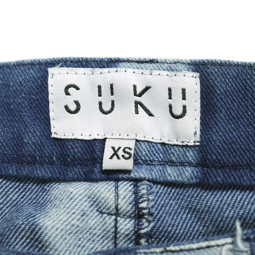 スクホーム ワイドレッグデニムパンツ