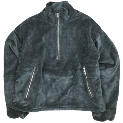 ダンケシェーン W-FACE VELOUR HALF ZIP STAND コットンスウェット
