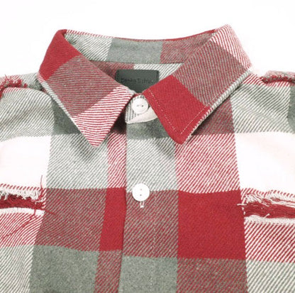 ダンケシェーン FLANNEL DAMAGE SHIRTS BLOCK フランネルシャツ