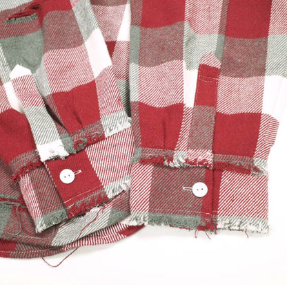 ダンケシェーン FLANNEL DAMAGE SHIRTS BLOCK フランネルシャツ