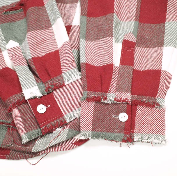 ダンケシェーン FLANNEL DAMAGE SHIRTS BLOCK フランネルシャツ
