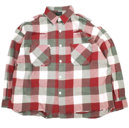 ダンケシェーン FLANNEL DAMAGE SHIRTS BLOCK フランネルシャツ