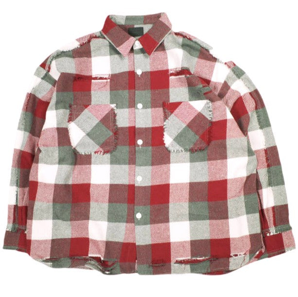 ダンケシェーン FLANNEL DAMAGE SHIRTS BLOCK フランネルシャツ