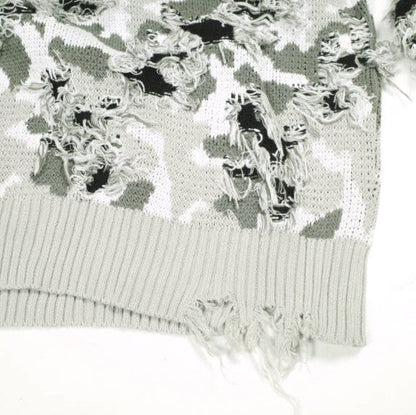 ダンケシェーン CAMO KNIT CREWNECK コットンアクリルニット