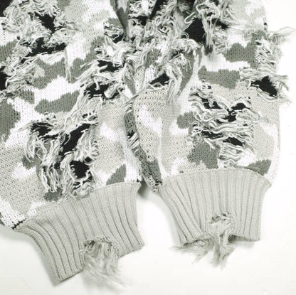 ダンケシェーン CAMO KNIT CREWNECK コットンアクリルニット