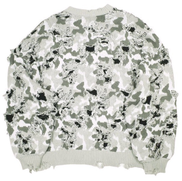 ダンケシェーン CAMO KNIT CREWNECK コットンアクリルニット