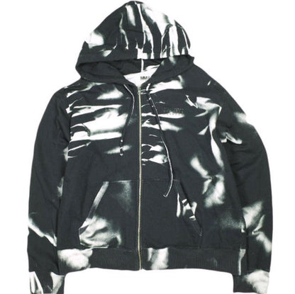メゾンマルジェラ PRINT ZIP HOODIE コットンパーカー