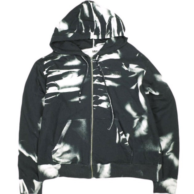 メゾンマルジェラ PRINT ZIP HOODIE コットンパーカー