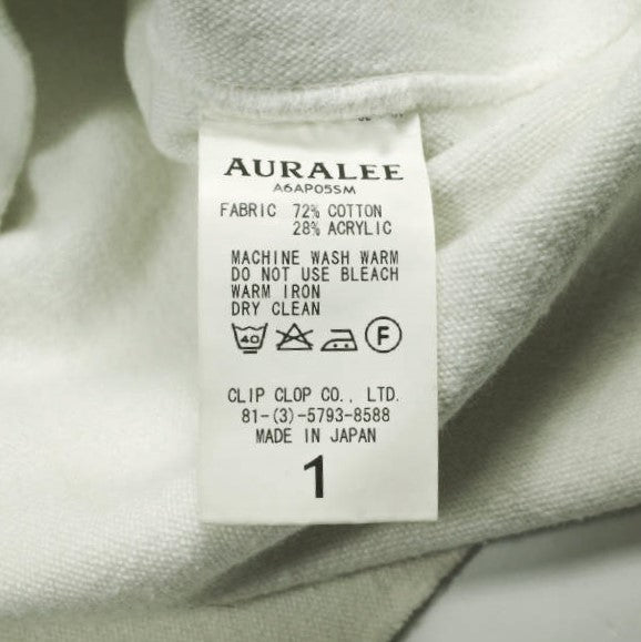 オーラリー Super Milled Sweat Cut-Off P/O プルオーバー
