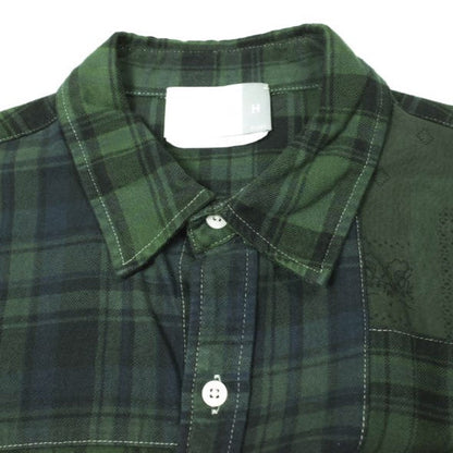 キスニューヨークシティ Patchwork Berkeley Buttondown Shirt コットンシャツ
