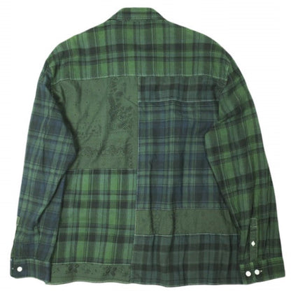 キスニューヨークシティ Patchwork Berkeley Buttondown Shirt コットンシャツ