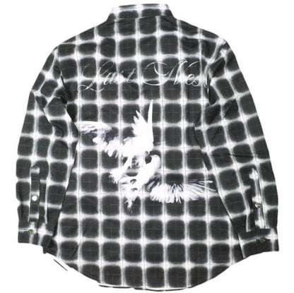 ラストネスト Printed Flannel ポリエステルシャツ