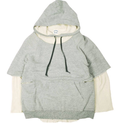 サンシー Broken 3way 2tone hooded parka スウェットパーカー