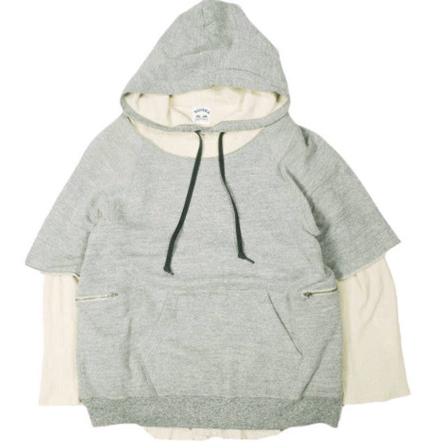 サンシー Broken 3way 2tone hooded parka スウェットパーカー