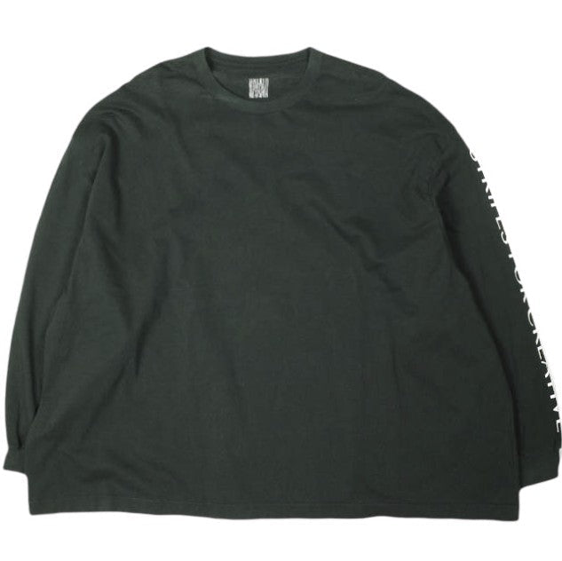 ストライプフォークリエイティブ SUPER BIG FLAT LS TEE コットン長袖Tシャツ