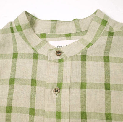 アーニーパロ BAND COLLOR P/O SHIRT コットンキュプラシャツ