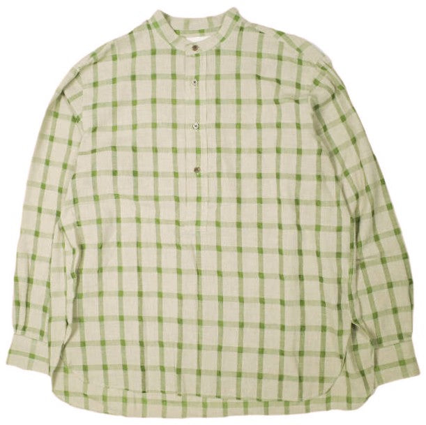アーニーパロ BAND COLLOR P/O SHIRT コットンキュプラシャツ
