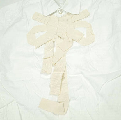 エィス Ribbon tape shirt コットンシャツ