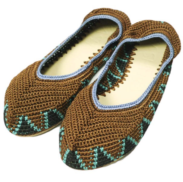 カシュラ Ballerina Low クロシェ編みバレリーナシューズ