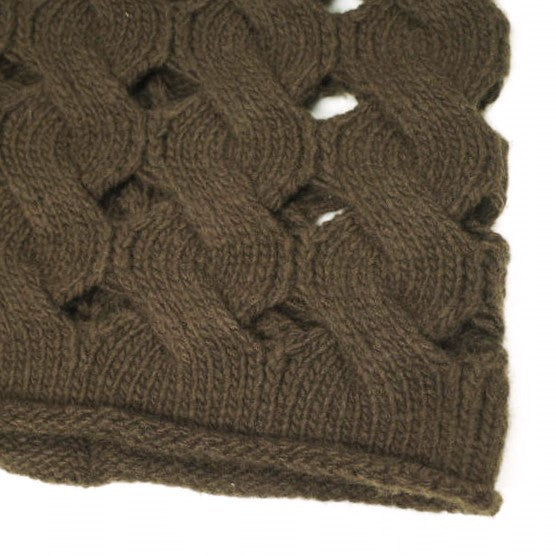 ンニット holed cable knit ウールスカート
