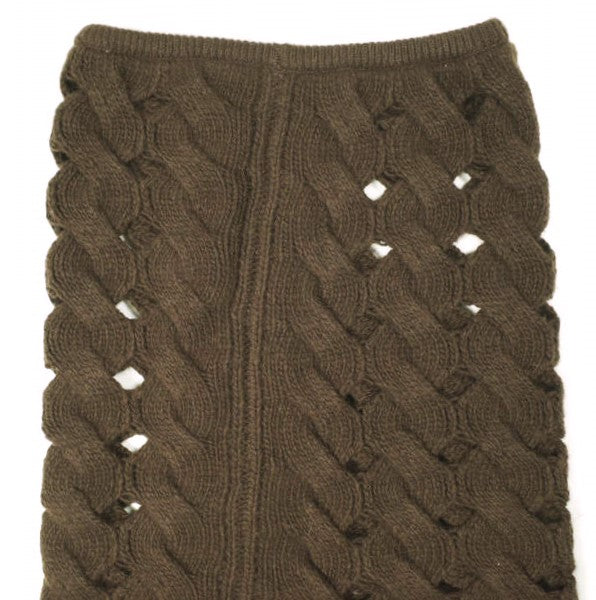 ンニット holed cable knit ウールスカート