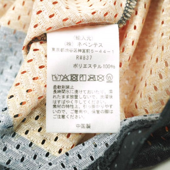 紫電 L S Mock Neck Tee Stripe Mesh ロングスリーブTシャツ