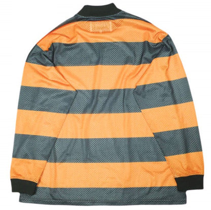紫電 L S Mock Neck Tee Stripe Mesh ロングスリーブTシャツ