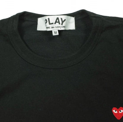 プレイコムデギャルソン L S TEE RED HEART コットン長袖Tシャツ