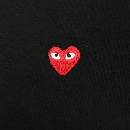 プレイコムデギャルソン L S TEE RED HEART コットン長袖Tシャツ