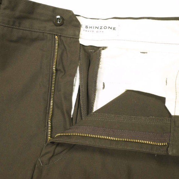 ザシンゾーン WASHED HIGH WAIST CHINO コットンポリエステルパンツ