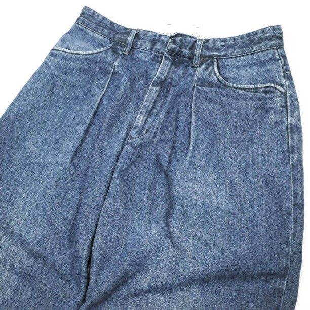 ファーラー One-Tuck Wide コットンデニムパンツ