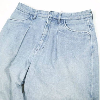 ファーラー One-Tuck Wide コットンデニムパンツ