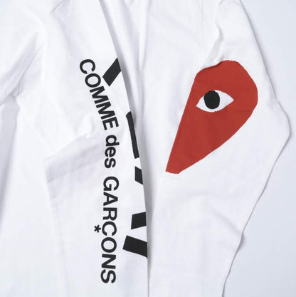 プレイコムデギャルソン ビッグハート コットン長袖Tシャツ