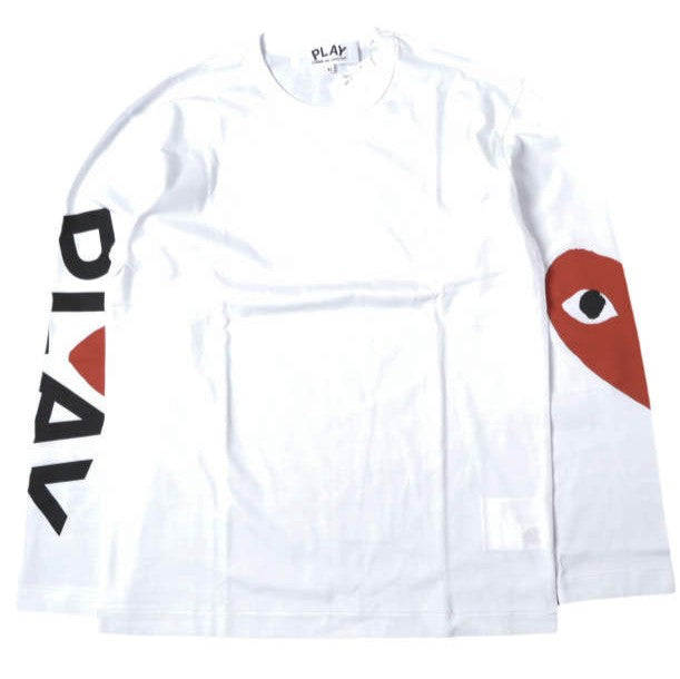 プレイコムデギャルソン ビッグハート コットン長袖Tシャツ