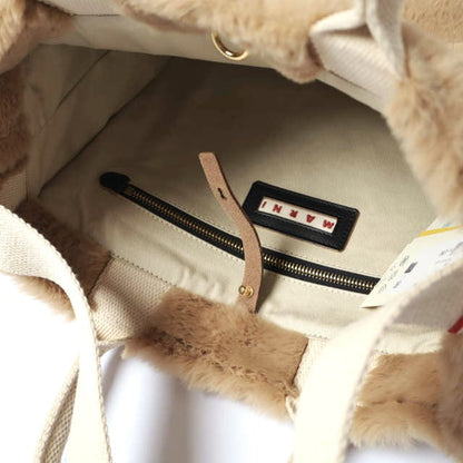 マルニ FAUX FUR BASKET SHOPPER フェイクファー ハンドバッグ