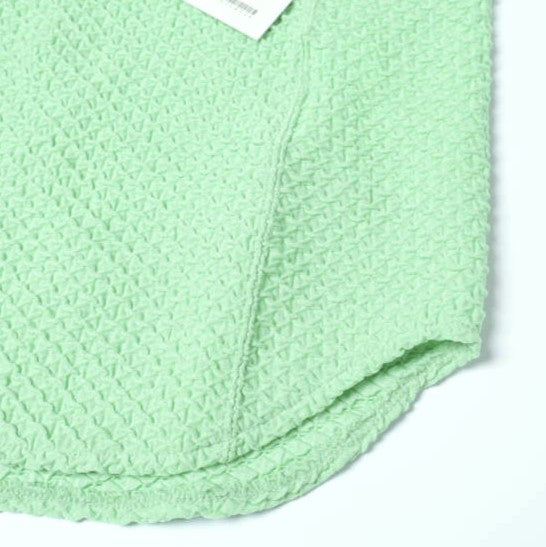 マメクロゴウチ Shirring Jersey Jacquard ハイネックトップス